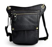 Marsupio Gamba Moto Borsa da coscia da uomo, marsupio da moto, borsa da viaggio, borsa for attrezzi, motocross da corsa Marsupio Moto Da Gamba(Black litchi grain)