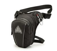 Marsupio Gamba Moto Borsa da gamba for motocicletta a tracolla impermeabile for motocross Marsupio motociclista for for(Black-01)