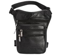 Marsupio Gamba Moto Borsa da goccia da uomo Borsa in vita Crossbody Fanny Pack Belt Hip Bum Travel Ending Moto Messenger Borsa a tracolla Marsupio Moto(Noir)