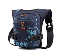 Marsupio Gamba Moto Uomini Impermeabile Goccia in nylon Gamba Borse Thigh Hip Bum Bad Bag Vita Fanny Pack Travel Ending Motorcycle Tracolla a tracolla(Blue Leg Bag)