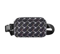 Marsupio geometrico con teschio con 1 occhio nero, elegante, per donne e uomini, piccola borsa sportiva a tracolla con tracolla regolabile per viaggi, shopping, corsa