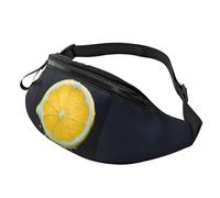 Marsupio giallo limone - Marsupio grande alla moda per donne e uomini, tasche sicure con cerniera regolabile, per viaggi, feste, sport, corsa, escursionismo, uso quotidiano, 3D, Taglia unica