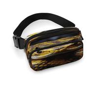 Marsupio giallo serpente con cinghia regolabile alla moda marsupio per sport all'aria aperta escursionismo