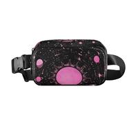 Marsupio gotico rosa pianeta astrologia carino borsa a tracolla per donne uomini grande capacità cintura toracica marsupio con cinghia regolabile per viaggi, shopping, corsa