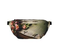 Marsupio grande a tracolla per uomo e donna, borsa a tracolla con paradiso tropicale, marsupio regolabile in vita per viaggi, Vecchio Libro, Taglia unica, Retro