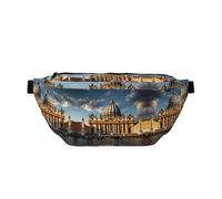 Marsupio grande Basilica di San Pietro, regalo per godersi sport, festival, allenamento, viaggi, corsa, casual, Nero , Taglia unica