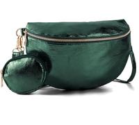 Marsupio grande, borsa a tracolla da donna, marsupio con tracolla regolabile, borsa a tracolla alla moda per corsa, escursionismo, ciclismo, Verde scuro, Classico