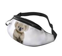 Marsupio grande con adorabile koala. Marsupio da uomo e donna, con jack per cuffie e tasche con cerniera, cintura regolabile per sport, corsa, escursionismo, campeggio, allenamento, ciclismo, 3D