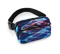 Marsupio grande con cinghia regolabile, borsa a tracolla con motore a reazione, stile casual, per viaggi, sport, corsa, escursionismo, Elica genetica del DNA, 20x13cm, Zaino casual