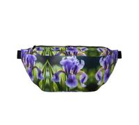 Marsupio grande con fiori nazionali francesi, regali per godersi sport, festival, allenamento, viaggi, corsa, casual, Nero , Taglia unica