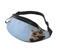 Marsupio grande con koala, unisex, con jack per cuffie e tasche con cerniera, cintura regolabile per sport, corsa, escursionismo, campeggio, allenamento, ciclismo, 3D, Taglia unica, Borsone da viaggio