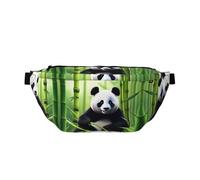 Marsupio grande con panda che gioca ad acqua, regalo per godersi sport, festival, allenamento, viaggi, corsa, casual, Nero , Taglia unica