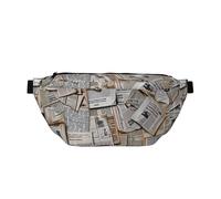 Marsupio grande con stampa del sistema solare dello spazio esterno, borsa a tracolla con tracolla regolabile per escursionismo, viaggi, fitness e trasporto quotidiano, Giornale Hd, One Size, Stampa