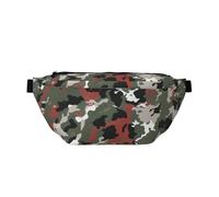 Marsupio grande con stampa di cervi mimetici, borsa a tracolla con tracolla regolabile, per escursionismo, viaggi, fitness e trasporto quotidiano, Mimetico, One Size, Stampa