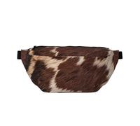 Marsupio grande con stampa di coniglietto e rosetta, borsa a tracolla con tracolla regolabile, per escursionismo, viaggi, fitness e trasporto quotidiano, Pelle bovina marrone., One Size, Stampa