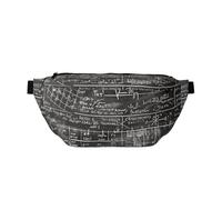Marsupio grande con stampa di pecore, borsa a tracolla con tracolla regolabile, per escursionismo, viaggi, fitness e trasporto quotidiano, Matematica scolastica, One Size, Stampa