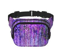 Marsupio grande con stampa floreale e albero, da donna, grazioso marsupio alla moda, nero, Taglia unica