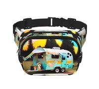 Marsupio grande da donna con stampa "You Make Me Camper", nero, Taglia unica