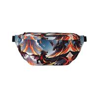 Marsupio grande Double Dragon Battle, regalo per godersi sport, festival, allenamento, viaggi, corsa, casual, Nero , Taglia unica