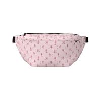 Marsupio grande per donne e uomini a tracolla - Carino barboncino Dog Queen Pink_A borsa a tracolla da viaggio per donne alla moda, marsupio da donna borsa a tracolla per donne uomini a tracolla con