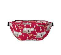 Marsupio grande per donne e uomini, a tracolla, carino koala che dorme rosso, borsa a tracolla da viaggio per donne alla moda, borsa a tracolla per donne e uomini, marsupio da donna con cinturino