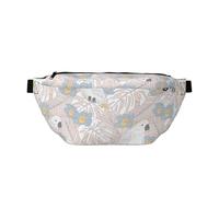 Marsupio grande per donne e uomini, a tracolla, con foglie di palma, monstera, pappagallo, borsa da viaggio alla moda, borsa da cintura per donne e uomini, borsa a tracolla, marsupio da donna con
