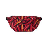 Marsupio grande per donne e uomini, a tracolla, con gocce d'acqua al peperoncino, borsa a tracolla da viaggio per donne e uomini, borsa a tracolla da donna con cinturino regolabile