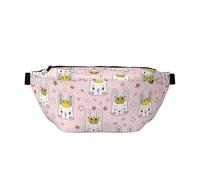 Marsupio grande per donne e uomini, a tracolla, con occhiali divertenti, corona, coniglio, borsa a tracolla da viaggio per donne alla moda, borsa da cintura per donne e uomini, borsa a tracolla