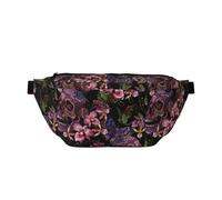 Marsupio grande per donne e uomini, a tracolla, con orchidee, fiori, teschio, borse a tracolla da viaggio per donne alla moda, borsa da cintura per donne e uomini, borsa a tracolla, marsupio da donna