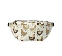 Marsupio grande per donne e uomini, a tracolla, con polli carini in stile cartone animato, borse a tracolla da viaggio per donne alla moda, borsa da cintura per donne e uomini, marsupio da donna con