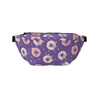 Marsupio grande per donne e uomini, a tracolla, divertente, con ciambella, viola, da viaggio, alla moda, da donna, da uomo, con tracolla regolabile, Come nella foto, Taglia unica, Zaino da