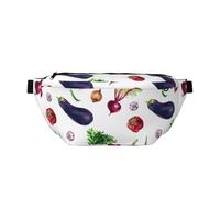 Marsupio grande per donne e uomini, a tracolla, melanzana, cipolla, aglio, peperoncini, borse a tracolla da viaggio per donne alla moda, borsa a tracolla per donne e uomini, marsupio da donna con