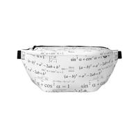 Marsupio grande per donne e uomini, a tracolla, modello matematico, borsa a tracolla da viaggio per donne alla moda, borsa a tracolla per donne e uomini, marsupio da donna con cinturino regolabile