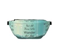 Marsupio grande per donne e uomini a tracolla - Not All Those Who Wander Are Lost1 Borse a tracolla da viaggio per donne alla moda, marsupio da donnaMarsupio per donne uomini a tracolla con cinturino