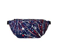 Marsupio grande per donne e uomini, a tracolla, rosso, bianco, blu, colorato fuoco, 1 borsa a tracolla da viaggio per donne alla moda, marsupio da donna borsa a tracolla per donne uomini a tracolla