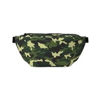 Marsupio grande per donne e uomini, a tracolla, verde mimetico, classico, da viaggio, alla moda, da donna, da uomo, con tracolla regolabile