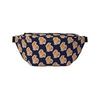 Marsupio grande per donne e uomini, borsa a tracolla Capybaras Natale arancione da viaggio per donne alla moda, borsa da cintura per donne uomini a tracolla, marsupio da donna con cinturino regolabile