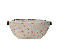 Marsupio grande per donne e uomini, borsa a tracolla Capybaras per il giorno di Natale, da viaggio, alla moda, da donna, borsa a tracolla per donne e uomini, con tracolla regolabile