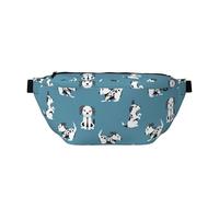 Marsupio grande per donne e uomini, borsa a tracolla da viaggio con cucciolo di cane dalmata alla moda, borsa da cintura per donne e uomini, borsa a tracolla da donna con tracolla regolabile