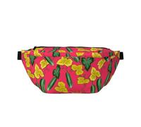 Marsupio grande per donne e uomini, borsa a tracolla da viaggio con fiori di cetriolo e ratta, alla moda, borsa da cintura per donne e uomini, borsa a tracolla, marsupio da donna con cinturino