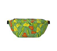 Marsupio grande per donne e uomini, borsa a tracolla da viaggio con fiori di cetriolo e ratta da donna, alla moda, borsa da cintura per donne e uomini, borsa a tracolla, marsupio da donna con