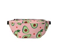 Marsupio grande per donne e uomini, borsa a tracolla da viaggio con foglie rosse avocado e foglie d'amore, alla moda, borsa da cintura per donne e uomini, borsa a tracolla, marsupio da donna con