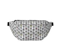Marsupio grande per donne e uomini, borsa a tracolla da viaggio con gufo nerd, alla moda, marsupio da donna, borsa a tracolla per donne e uomini, con tracolla regolabile