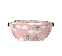 Marsupio grande per donne e uomini, borsa a tracolla da viaggio con koala arcobaleno, alla moda, da donna, da uomo, con tracolla regolabile