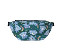 Marsupio grande per donne e uomini, borsa a tracolla da viaggio con koala blu, alla moda, da donna, da uomo, con tracolla regolabile