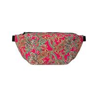 Marsupio grande per donne e uomini, borsa a tracolla da viaggio con motivo cachemire rosso e verde, alla moda, borsa da cintura per donne e uomini, borsa a tracolla, marsupio da donna con cinturino