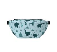 Marsupio grande per donne e uomini, borsa a tracolla da viaggio con simpatica capra, mucca, alpaca, cactus, borsa a tracolla da donna, alla moda, borsa a tracolla per donne e uomini, marsupio da donna