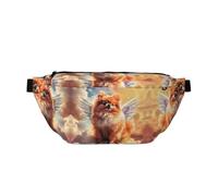 Marsupio grande per donne e uomini, borsa a tracolla da viaggio con simpatico motivo nuvole, Pomerania, da donna, alla moda, da donna, da uomo, con tracolla regolabile