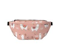 Marsupio grande per donne e uomini, borsa a tracolla da viaggio con sorriso esotico e cactus alpaca, borsa da viaggio alla moda, borsa da cintura per donne e uomini, borsa a tracolla, marsupio da