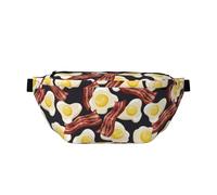 Marsupio grande per donne e uomini, borsa a tracolla da viaggio con uova fritte e carne, alla moda, borsa da cintura per donne e uomini, borsa a tracolla da donna con cinturino regolabile